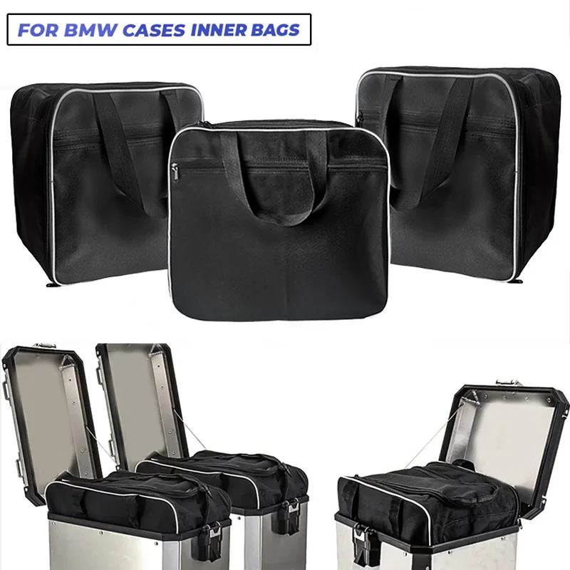 For R1200GS R1250GS Adventure LC Black Inner Side Box Bag Motorcycle Luggage Pannier Organizer