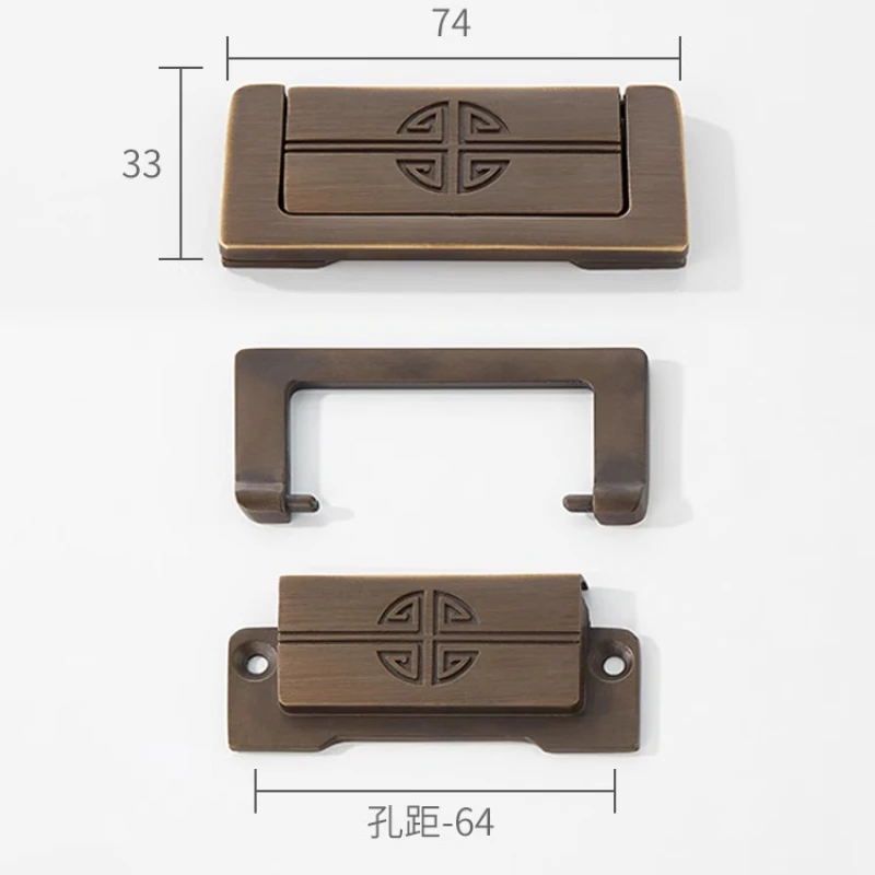 ‌ ソリッドブラスプルハンドル凹型引き出しグリップ内蔵シームレスキャビネットハードウェア和風隠し家具ハードウェア
