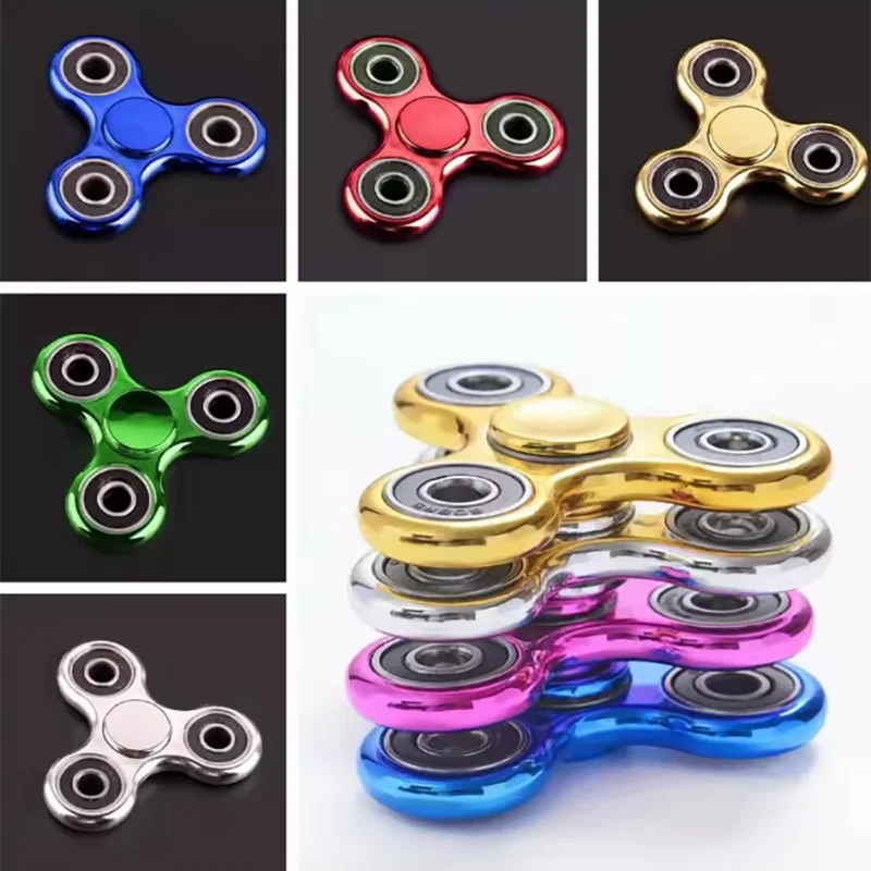 Regenbogen-Fidget-Spinner-Spielzeug aus Metall, UFO-förmige Handspinner, Geschenk für Kinder und Erwachsene, Drehspitze zur Konzentrationserhöhung am Schreibtisch – Detail 4