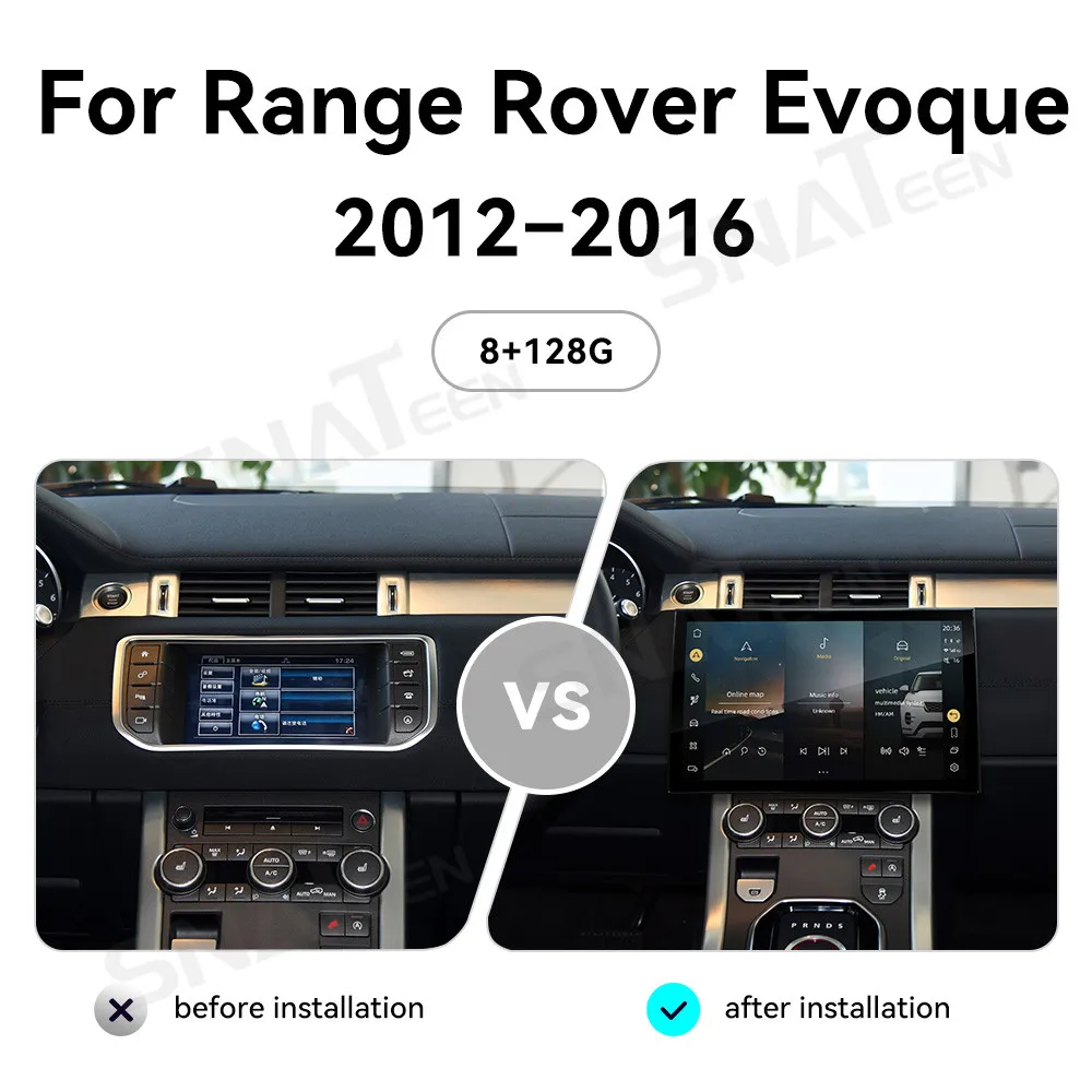 

13.3 Inch Android 13 CarPlay Car Radio For Range Rover Evoque 2012-2016 Touch Screen Multiedia Player GPS Navigation 4G WIFI DSP