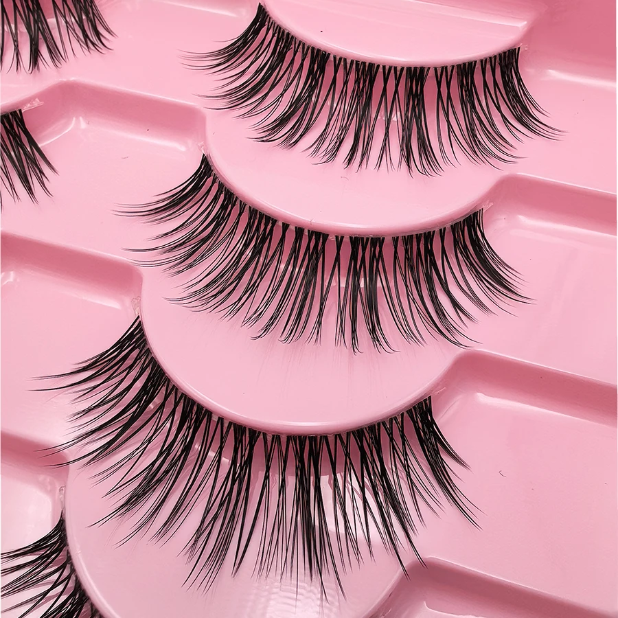 14mm Natural Length + Transparent Stem False Eyelashes, Perfect for Daily Commutes and Party Nights with a Dazzling Look