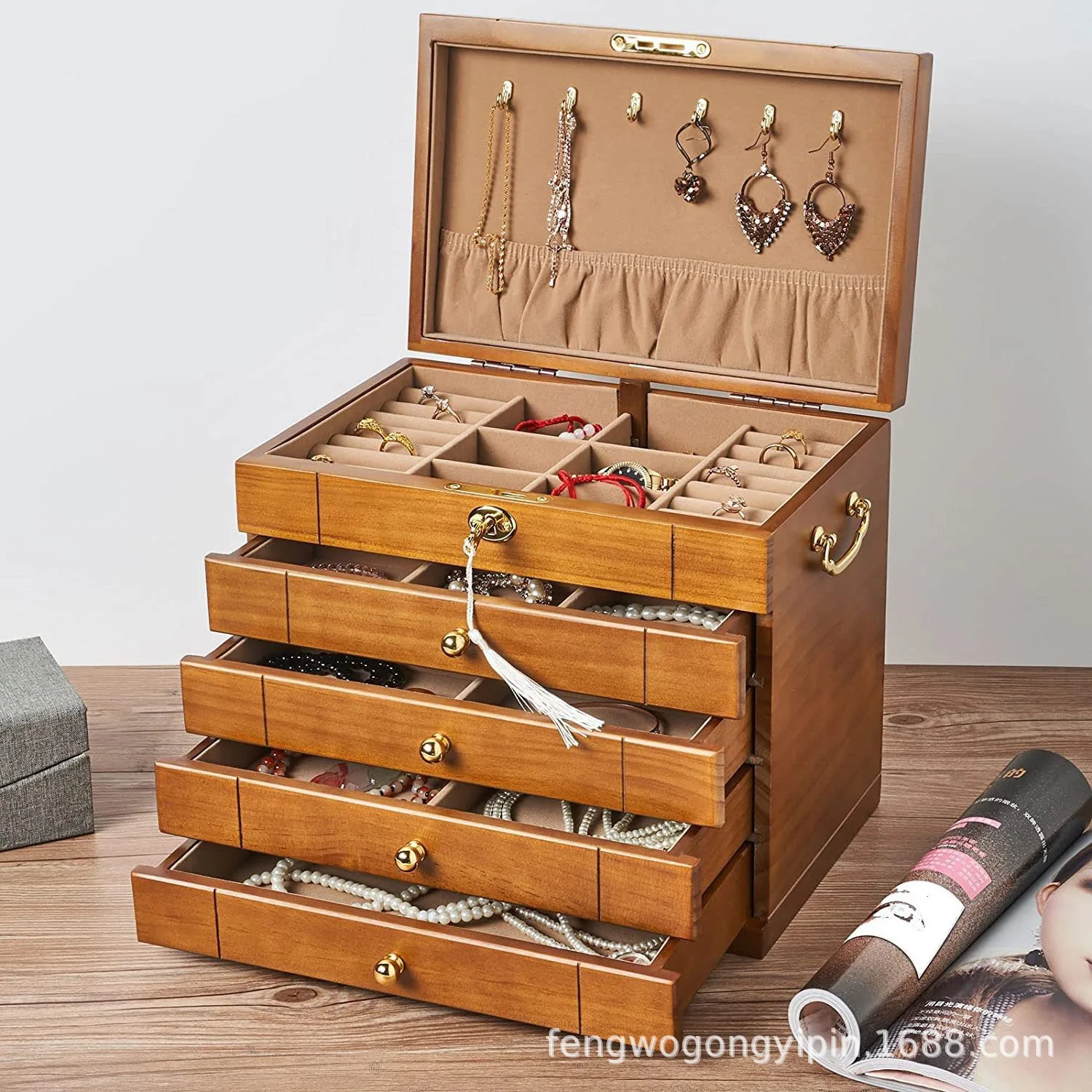 WOOD Jewelry Box storage box Organizer box organizers storage jewelry organizer Storage box organizer box Containers