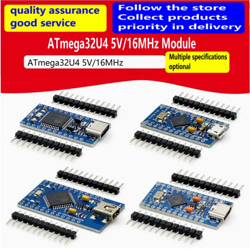 

New Pro Micro for ATmega32U4 5V/16MHz Module with 2 row pin header For . best quality