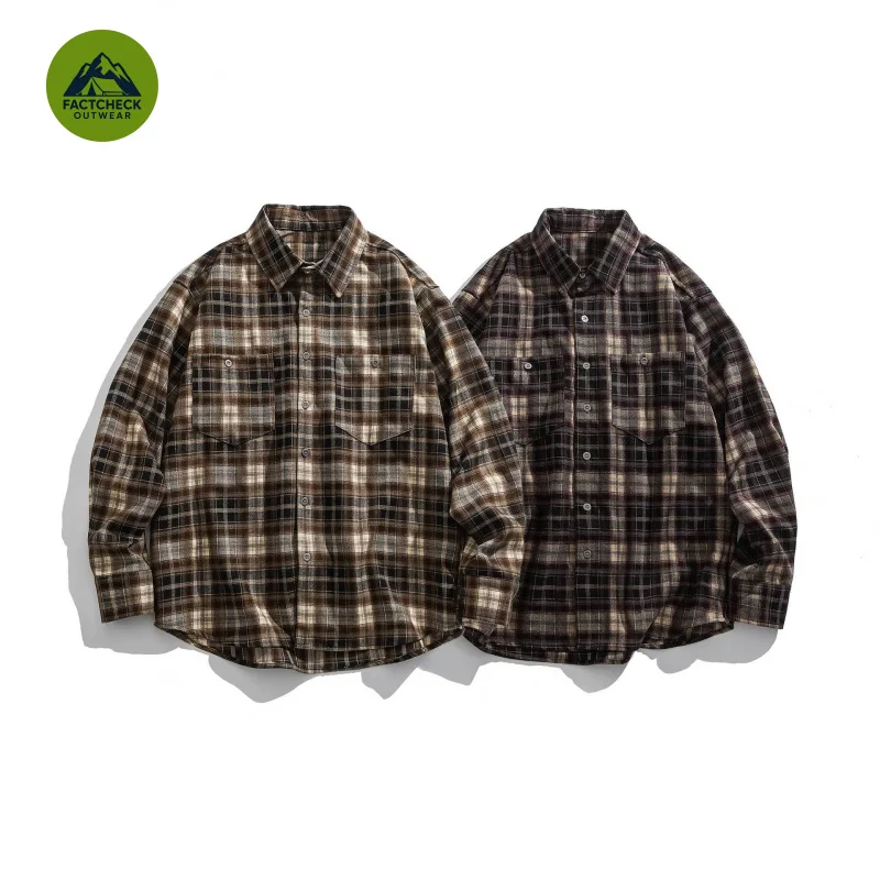 FACTCHECK Vintage Luxury Quality EU US Size Work Shirt Outdoor Travel Holiday Camp Chic Oversize Flannel Plaid Long-Sleeve Shirt