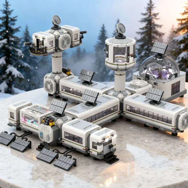 

2857pcs MOC XREA Research Outpost Space Model Building Blocks Construction Christmas Gifts Toy Creative DIY Idea Assemble Kids