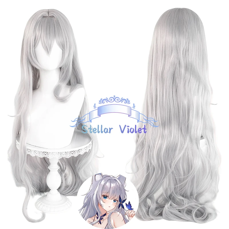 

Game Azur Lane Wig Shinano Cosplay Wigs Cosplay Costumes Heat Resistant 110CM Long Hair Silver Grey Shinano Synthetic Wigs Party