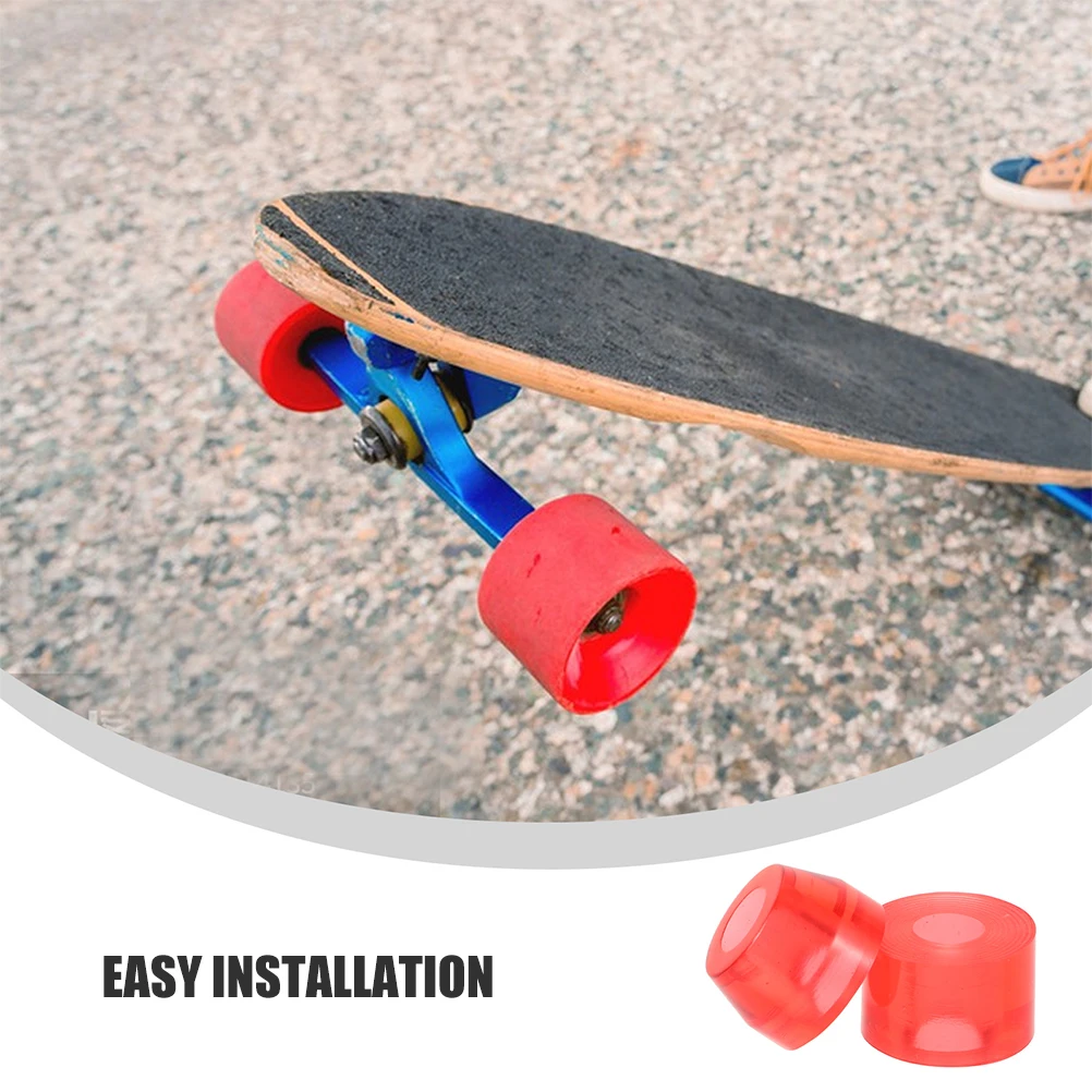 8 قطعة منصات امتصاص الصدمات لوح التزلج عالية المرونة بولي PU وسائد مقاومة للصدمات تعزز الاستقرار Longboard سطح السفينة حماية كوب تزلُّج