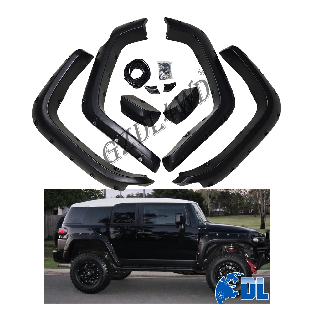 

Off Road 4X4 Accessories Matte Black Car Wheel Eyebrow Arch Fender Flares for FJ Cruiser 2007-2014
