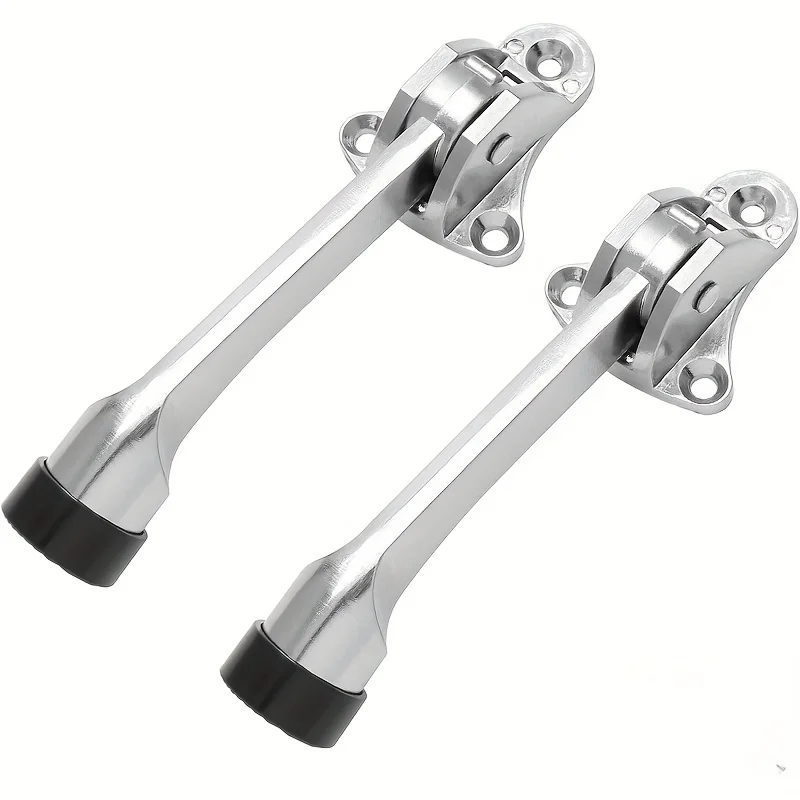 2pcsZink-legierung Verdickte Tür Stopper Kick Down Tür Halter Gummi Puffer Tür Wand Stopper Hause Schlafzimmer Badezimmer Versorgung