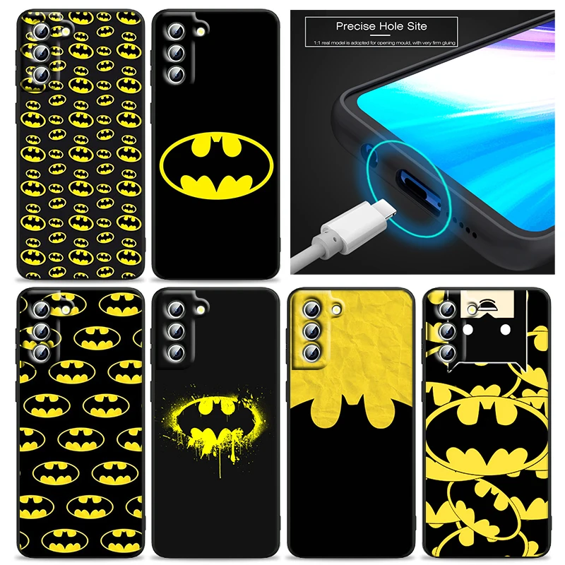 Cool Marvel B-Batmans Fashion For Samsung Galaxy S24 S23 S22 S21 S20 FE S10 S10E Plus Ultra Pro Lite 5G Black TPU Phone Case