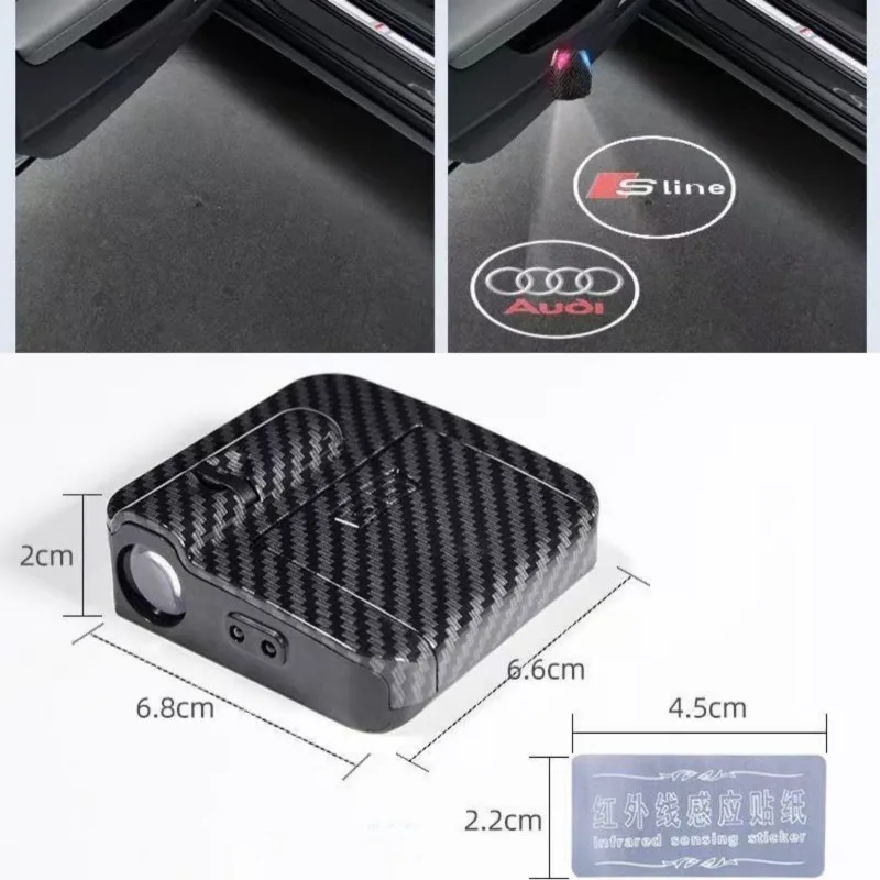 باب السيارة اللاسلكية Led شعار جهاز عرض ليزر ضوء شبح الظل ضوء لأودي سلاين كواترو A1 3 A5 A6 A7 A8 TT Q1 Q2 Q3 Q5 Q6 Q7