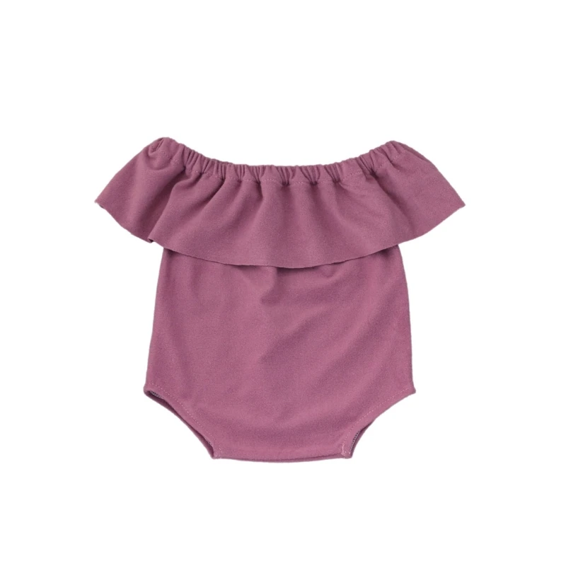 2pcs Newborns Photography Costume Set Lovely Girls Bodysuit & Flower Headband
