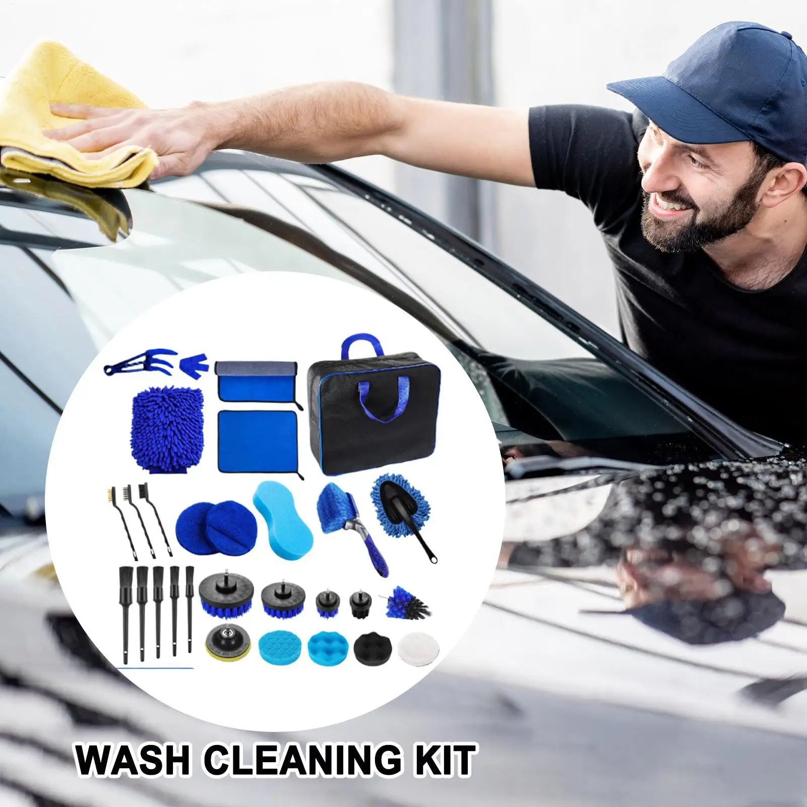 Car Interior Detailing Brush 29-Piece Vehicle Detailing Scrubber Set Vehicle Interior Dusting Brushes For Truck Sedan SUV RV