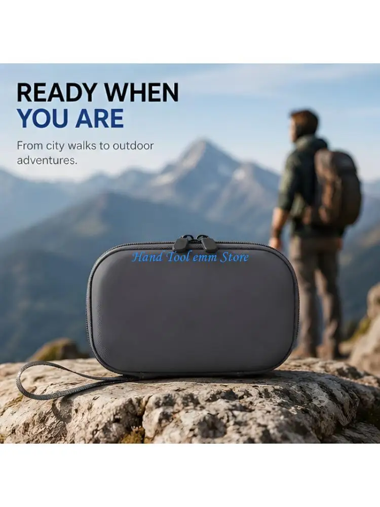 H37F Outdoor Device Storage PU Camera Gear Bag with Smooth Top Opening and Rounded Shell for Daily Travel Use