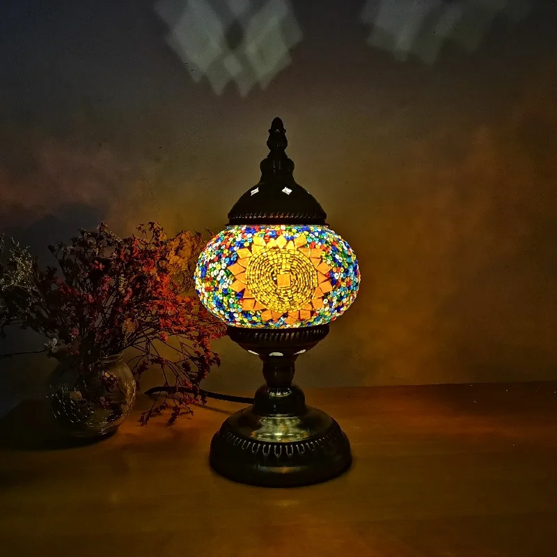 DIY turecki mozaika pakiet materiałów świetlnych Handmade lampa stołowa projekt miłośników rodzic-dziecko szkło noc Lampara prezent urodzinowy