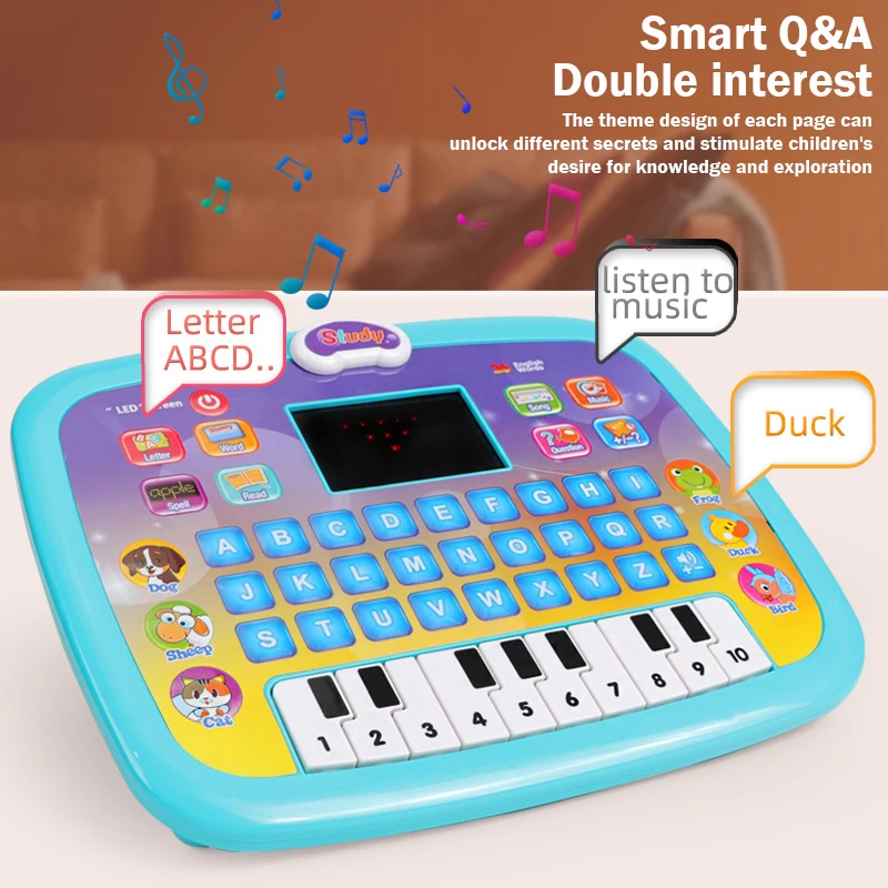 Children's computer Tablet  Led Learning Machine Electronic Book English Early Education Intelligent Story Machine Education Toy