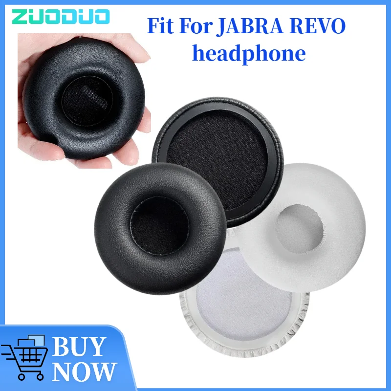 

ZUODUO Ear Pads For JABRA REVO Headphones Replacement Soft Foam Cushion Sponge Pad Leather Earmuffs