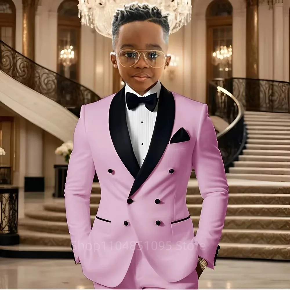 

Формальные однотонные костюмы из двух предметов для мальчиков от 3 до 18 лет, облегающий костюм, комплект школьной формы, костюмы для дня рождения, свадьбы, вечеринки и детей