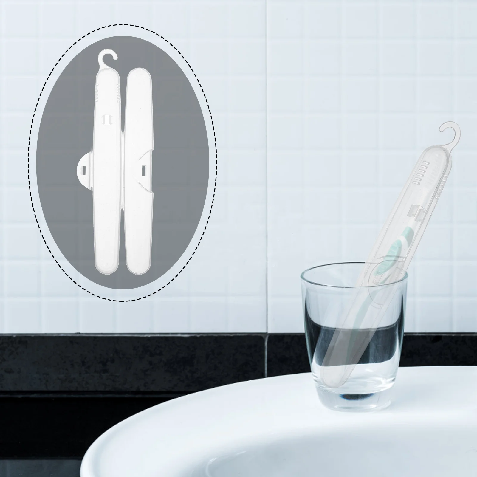 10 قطعة صندوق فرشاة الأسنان مادة PP المحمولة فرشاة الأسنان تخزين حالات السفر المنظم في الهواء الطلق حامل حماة فرشاة أسنان نظيفة #4