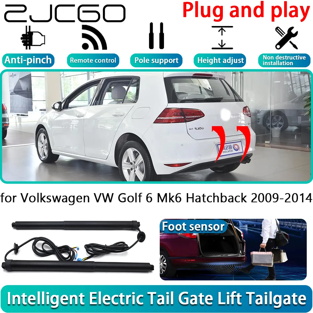 ZJCGO for Volkswagen VW Golf 6 Mk6 Hatchback 2009-2014 Car Electric Powered Tailgate Power Liftgate Automatic Tailgate System