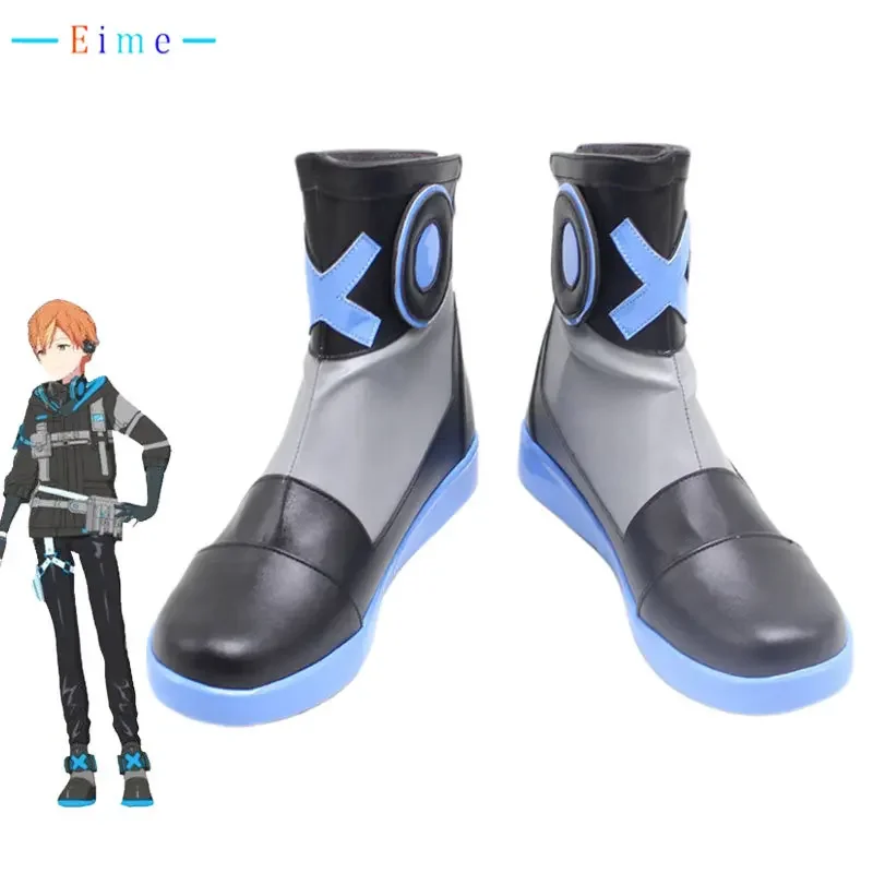 

PJSK Shinonome Akito Cosplay Shoes Game Project Sekai Colorful Stage PU Leather Shoes Halloween Party Boots Custom Made