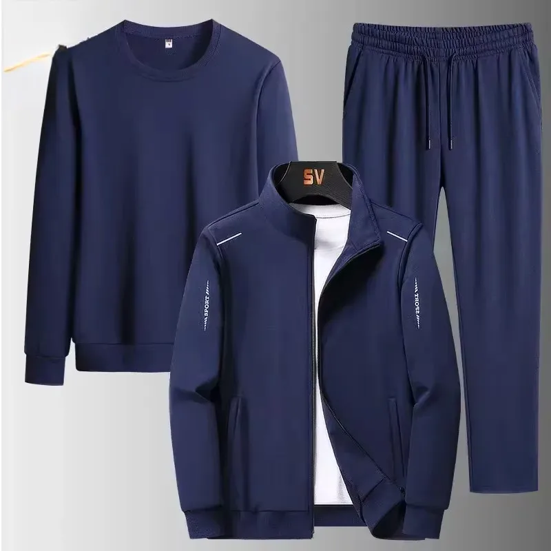 

Male Tracksuit Jacket Men Set Large Size 6XL 7XL 8XL Fashion New Autumn Winter Homme Suit Sweatshirt Sweatpants Men's Set