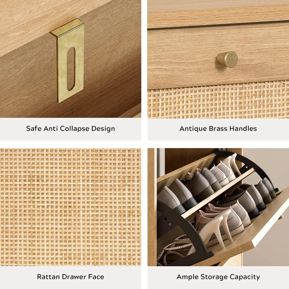 Rattan Shoe Storage Cabinet 5