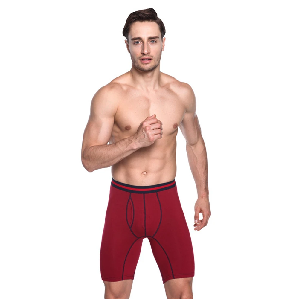 Боксеры мужские повседневные, модное нижнее белье, хлопковые удобные дышащие, однотонная Талия, для тренажерного зала, фитнеса, бега