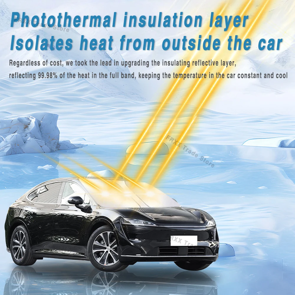 For BMW 5 Series G30 G31 2018~2023 2020 Foldable Car Sun Visor Front Windshield Sunshade Heat Insulation Summer Auto Accessories view 3