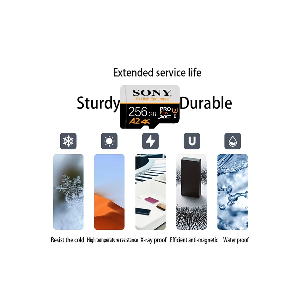 SD-карты SONY, 2 ТБ, 1 ТБ, 512 ГБ, 256 ГБ, карта флэш-памяти, высокоскоростная карта Micro TF, мини-карта памяти класса 10, для телефонов/ПК/камер