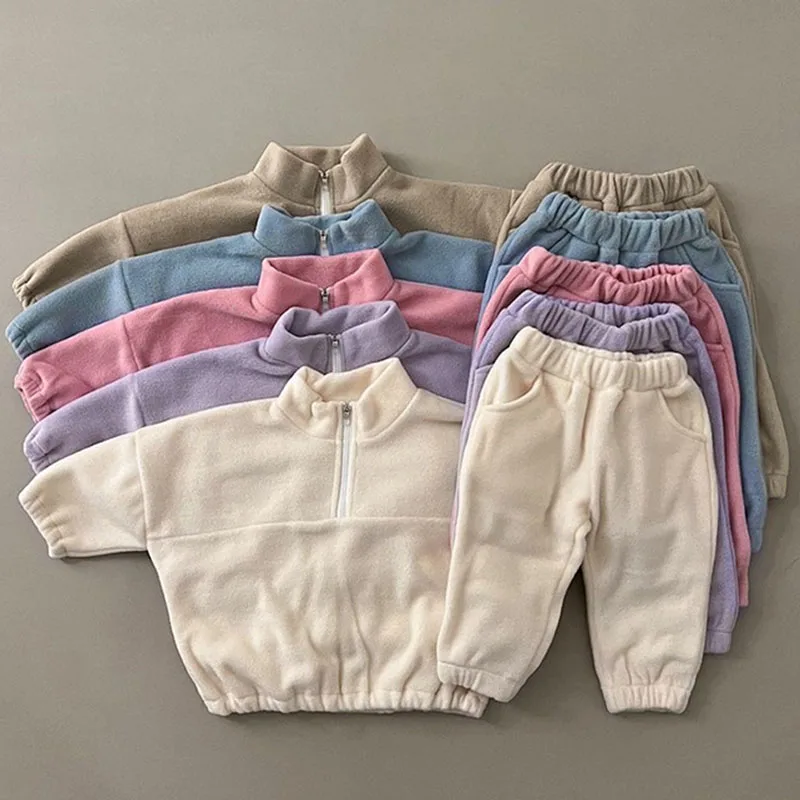 0-6Yrs Autumn Winter Toddler Baby Sports Suit Children Clothes Set Long Sleeved Pullover+Pants Infant Boys Girl Outfit 2PCS