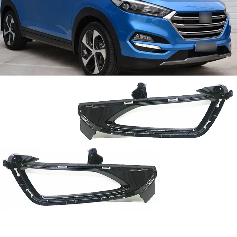 

Fog Lamp cover For Hyundai Tucson 2015 2016 2017 2018 Shell Front Bumper Grille Driving Lamp Cover Fog Light Cover