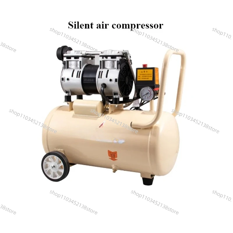 

220V 8L Industrial Air Compressor Silent Oil-Free Compressor High-pressure Pump Low Noise Car Air Compressor