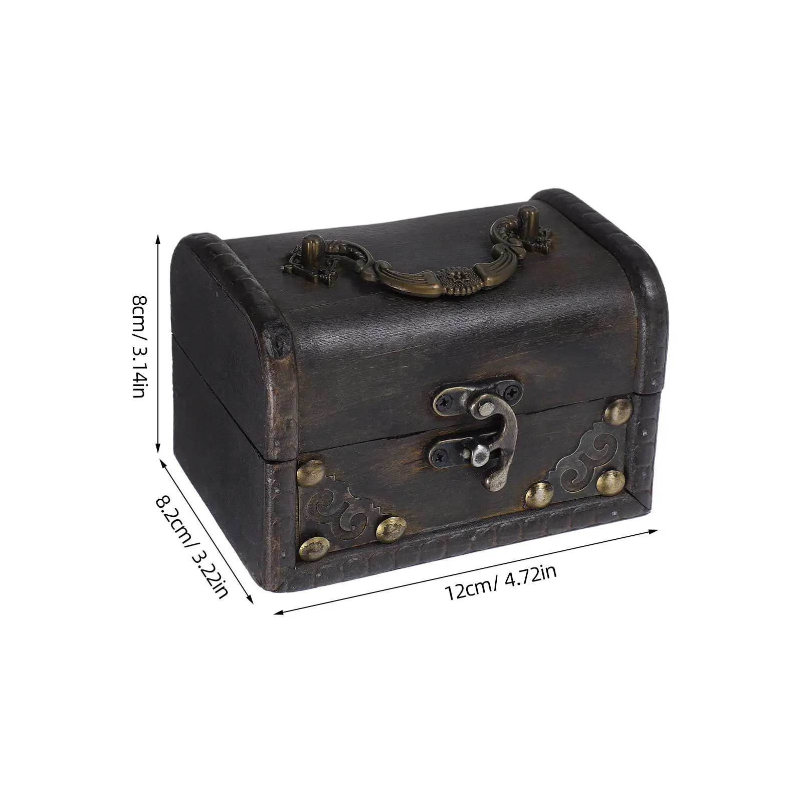 Style Wooden Desktop Storage Box Chinese Vintage Design Retro Decorative Jewelry Box for Keepsakes Stationery Home Decor