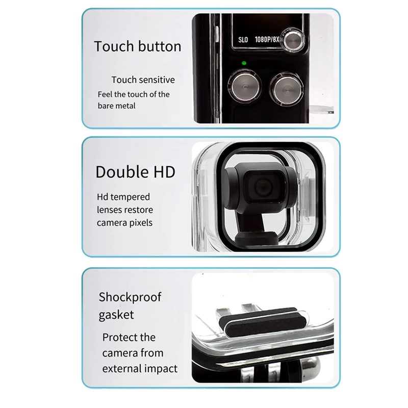 Boîtier étanche pour DJI OSMO Pocket 3 45M, housse de plongée sous-marine, coque de protection pour appareil photo, accessoires