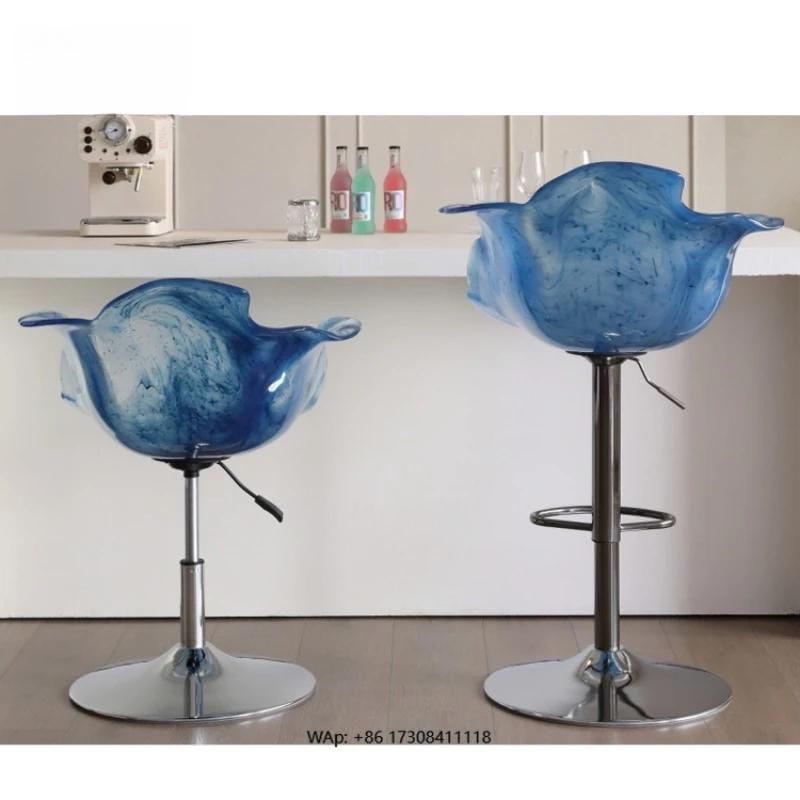 

High Quality Adjustable Height Transparent Acrylic Resin Outdoor Restaurant Coffee High bar Chair