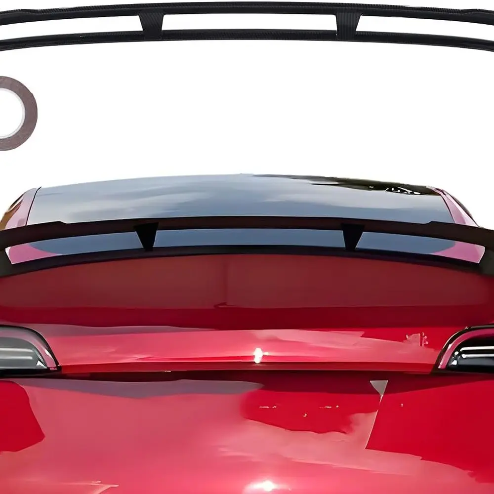 يناسب طراز تسلا Y 2020 2021 2022 2024 جناح سبويلر خلفي ، ملحقات نموذج Y عالية الأداء GT نمط ألياف الكربون