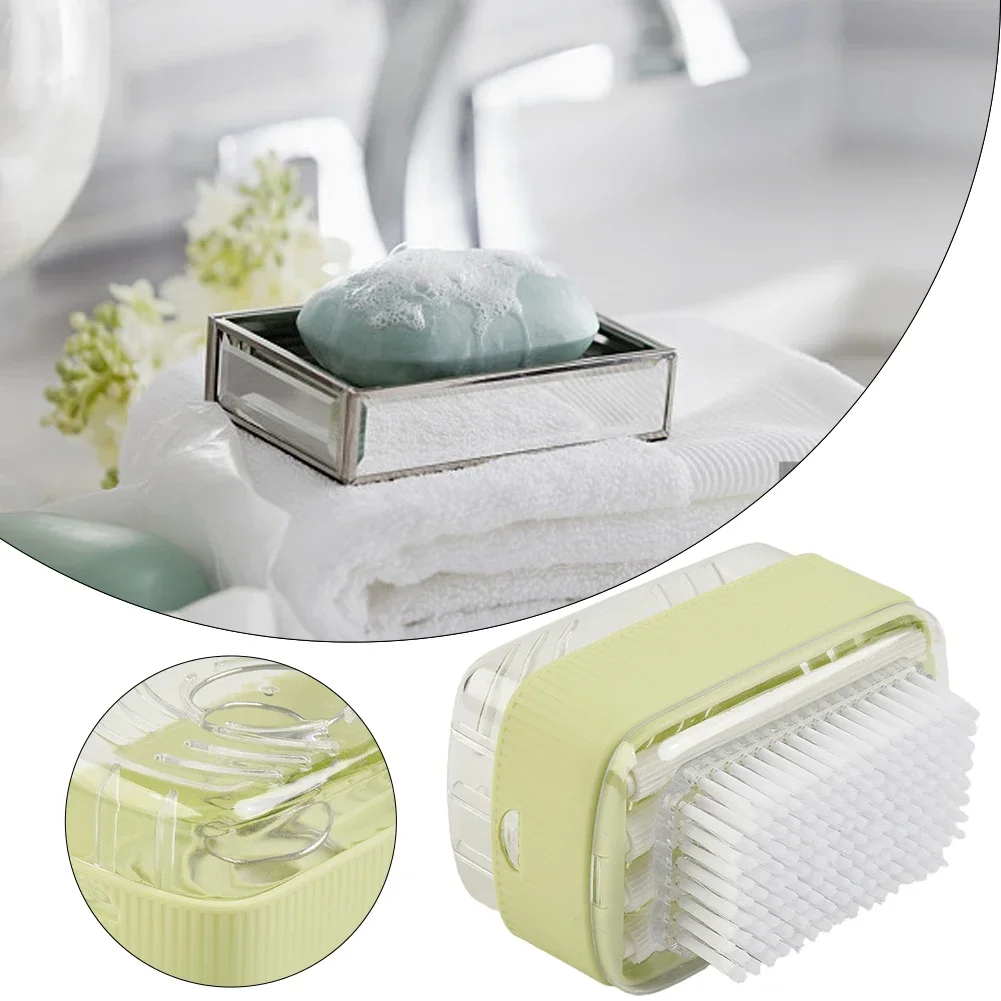 Foaming Soap Box Soap Box Indoor Bathroom Easy To Foam Replacement Room 1pc Double-Layer 7.5*13cm Blue Green Pink