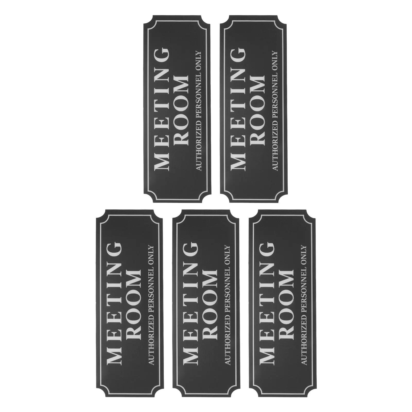 5Pcs Self-Adhesive Meeting Room Door Sign Waterproof Plastic Conference Room Sticker Office Door Name Plate 9.06x3.15in
