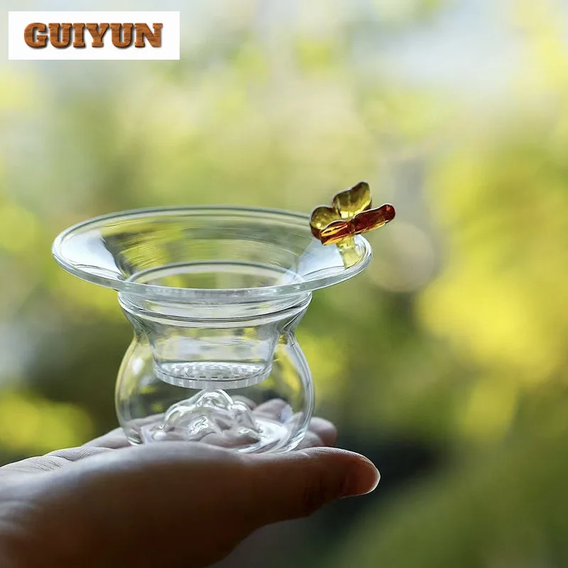 

Термостойкий стеклянный сепаратор для чая с бабочкой, диффузор для заварочного чая, ситечко для чая, диспенсер для замочивания чая, фильтр для чая, украшения для набора чая