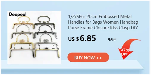 5Pcs Deepeel 16.5cm Colored Bead Metal Bag Handle DIY Handmade Sewing Brackets Kiss Clasp Purse Frame Handles for Making Bags