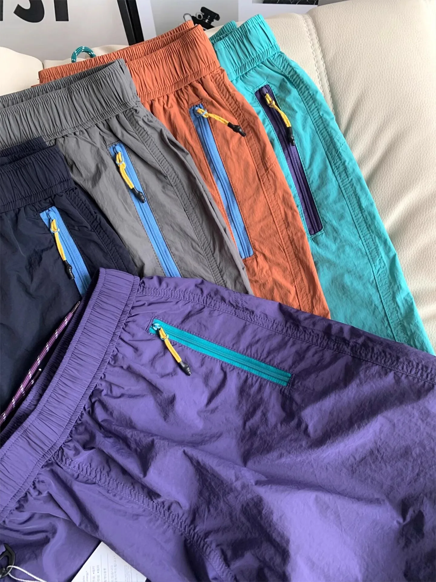 

Dopne Ice Silk Qui Dry orts Мужчины Женщины Летние дышащие уличные пешие прогулки Свободные пары Длина пять четвертей Повседневные orts