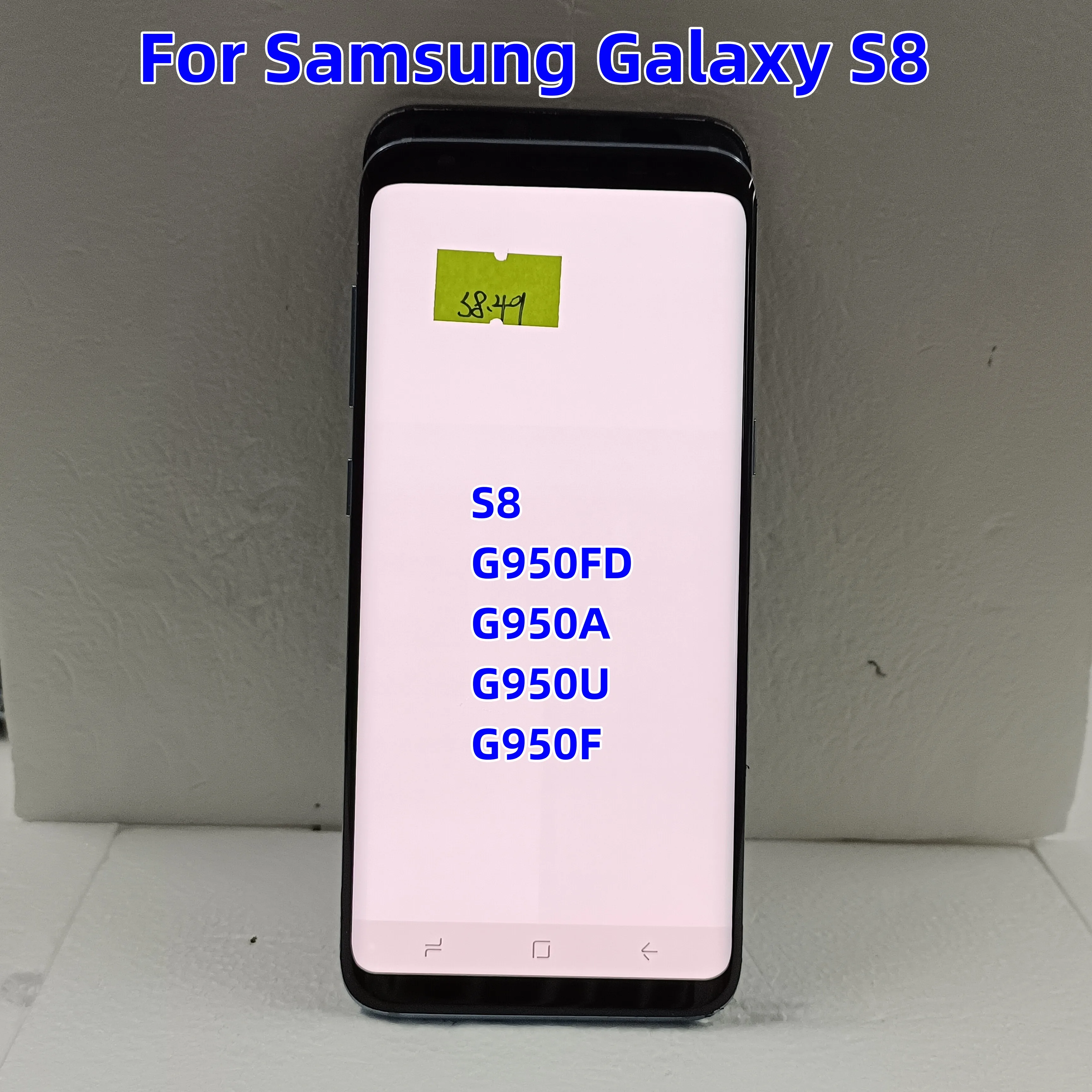 

AMOLED For Samsung Galaxy S8 LCD DisplaySM-G950FD G950A G950U G950F Touch Screen Digitizer Panel Assembly With Burn shadow