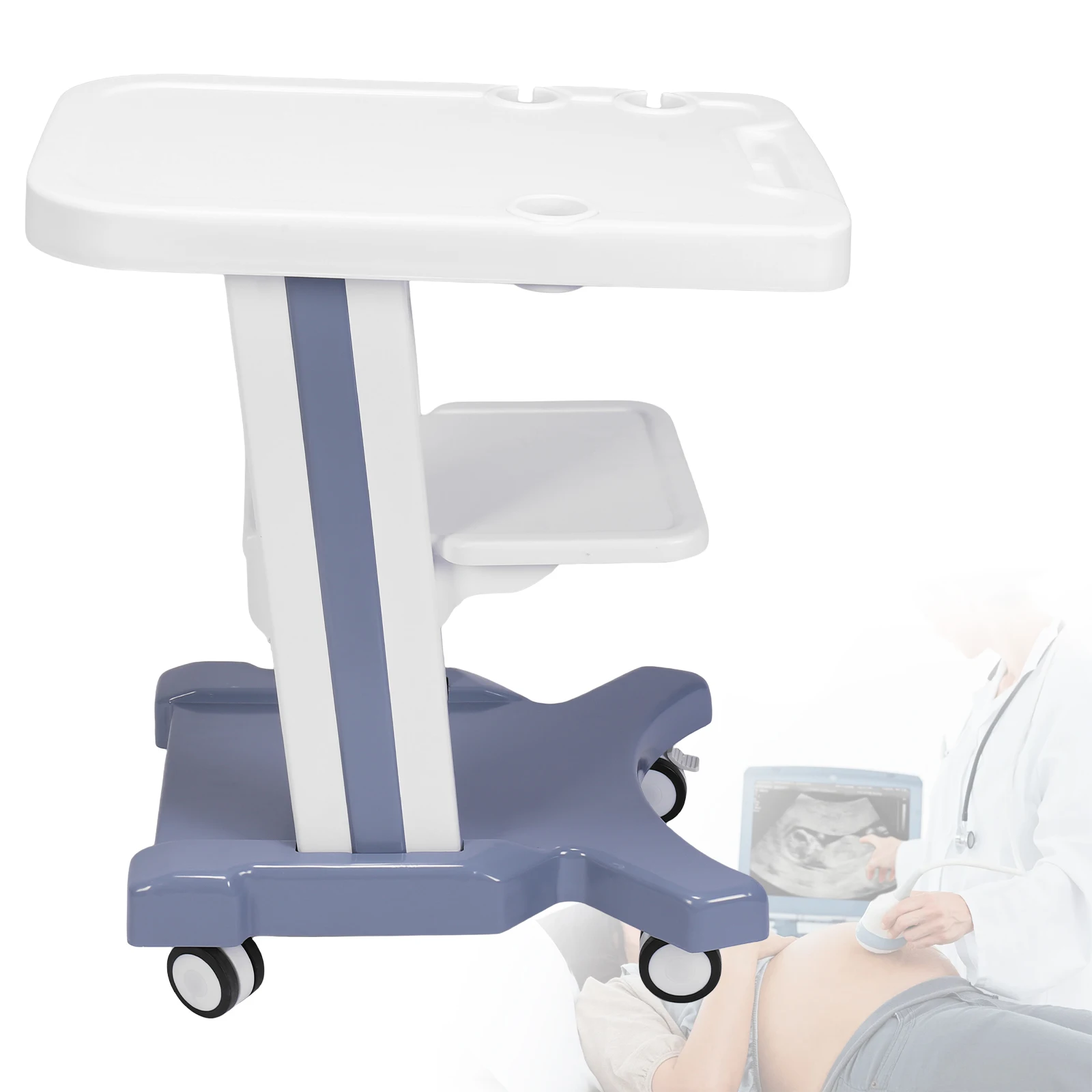 Poste de travail mobile pour infirmières avec chariot à ultrasons mobile à roues pour système de scanner d'imagerie par ultrasons