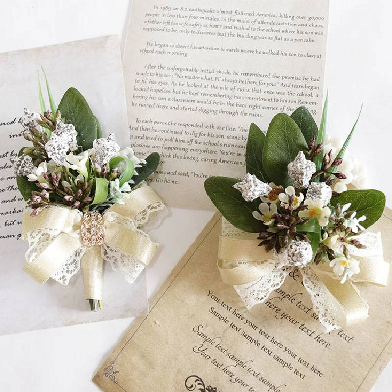 Boutonniere And Wrist Corsag Business Celebration Breastflower Wedding Supplies Studio Imitation Dried Flower Berry 295