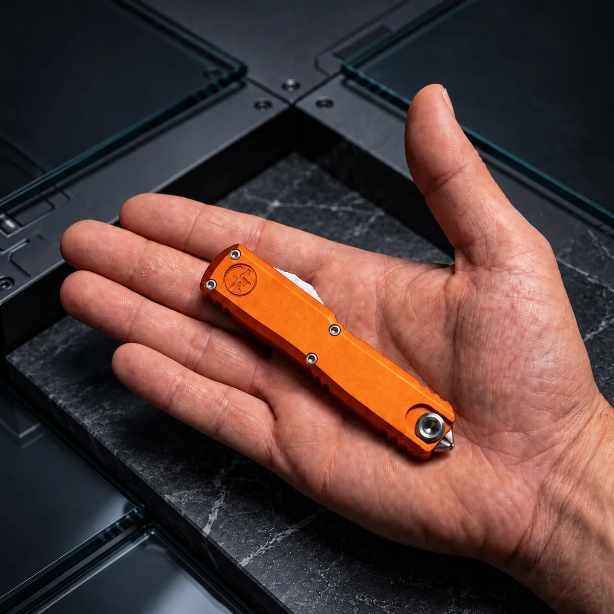 Precision Mini Utility Knife with D2 Steel and Aluminum Handle, EDC Pocket Tool for Everyday Carry, Gift for Men