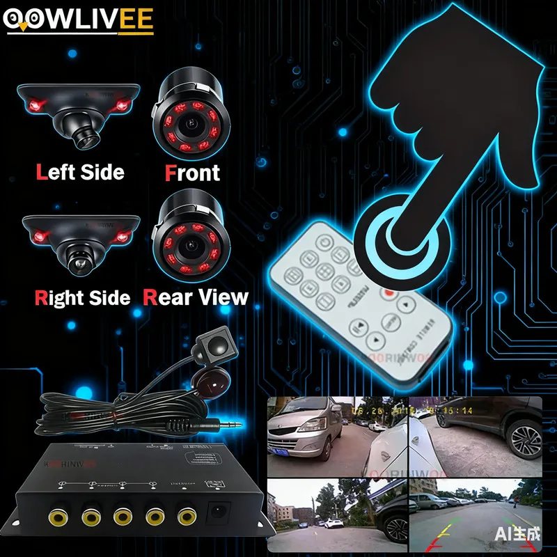 Auto Dashcam Car Smart Intelligent Systems Vehicle Video Recorder 4 Channel Black Box For Camera Android Radio Electronic Device
