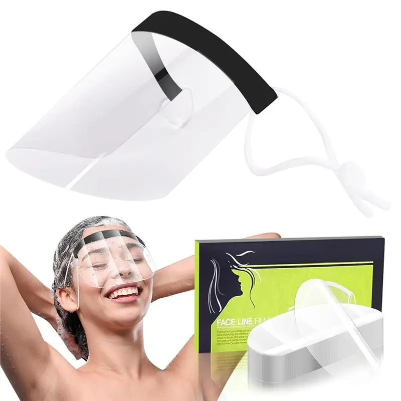 

AT43-Clear Face Visors 50Pcs Plastic Eye Shield Transparent Protective For Microblading Eyelash Shower Face Protector
