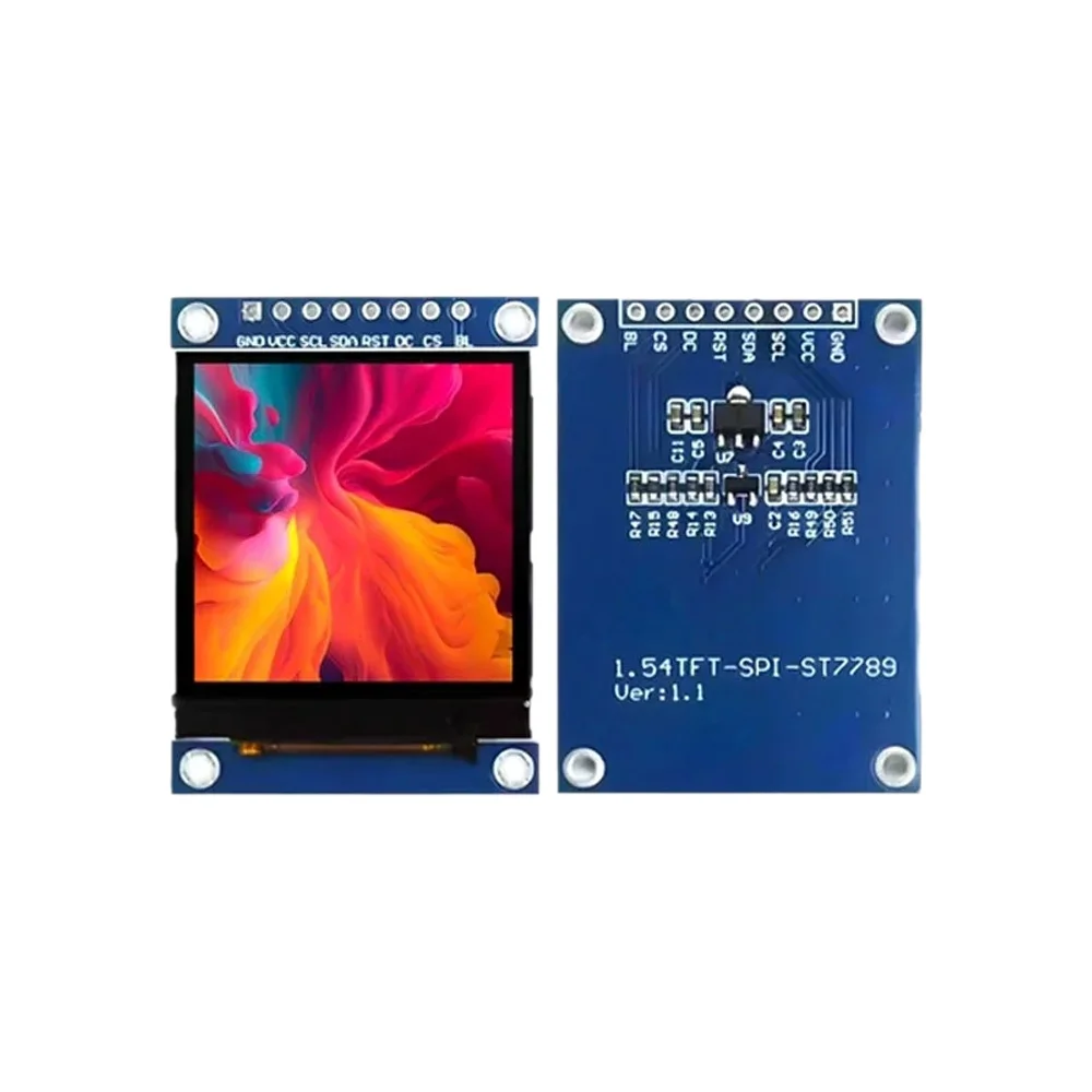 Moduł wyświetlacza TFT LCD IPS o przekątnej 1,54 cala - kolorowy ekran HD 240x240, sterownik ST7789, 4-przewodowy interfejs SPI — zdjęcie produktu 7