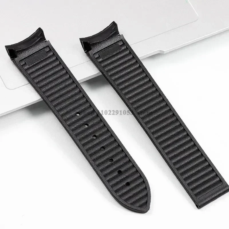 20mm Watch Strap for Omega Seamaster 007 Speedmaster 300 Rubber Watch Band Folding Clasp Men Women Sport Wrist Band Accessories